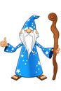 Blue Old Wizard Character Royalty Free Stock Photo