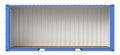 Blue One Side Fully Opened Intermodal Container, Side View Royalty Free Stock Photo