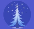 Blue Opaque Christmas Tree Royalty Free Stock Photo