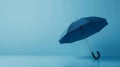 The blue open umbrella.AI generated image Royalty Free Stock Photo