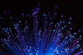 Blue optical fiber Royalty Free Stock Photo