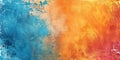 Blue and orange abstract painting. AIG51A Royalty Free Stock Photo