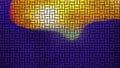 Blue and Orange Basket Weave Background