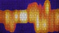 Blue and Orange Basket Weave Texture