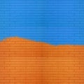 Blue Orange color brick wall texture for graphic background images Royalty Free Stock Photo