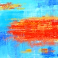 Blue orange concept Hand draw painting. Abstract art background Colorful texture canvas