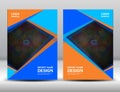 Blue and orange Cover annual report brochure flyer book cover po