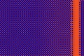 Blue orange dotted halftone. Bordered dotted gradient. Half tone background.