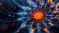 Blue Orange Explosion Close-Up Royalty Free Stock Photo