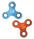 Blue and orange fidget spinners, icon