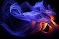 blue and orange flames on a black background Royalty Free Stock Photo