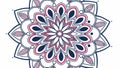 Blue and Orange Floral Mandala with Intricate Symmetrical Pattern, vector design Generative AI Royalty Free Stock Photo