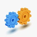 Blue and orange gears Royalty Free Stock Photo