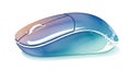 Blue and orange gradient computer mouse digital illustration on white background Royalty Free Stock Photo