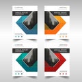 Blue orange green red triangle abstract annual report Brochure design template vector. Business Flyers infographic magazine poster Royalty Free Stock Photo