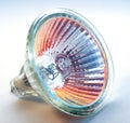 Blue-orange halogen light bulb Royalty Free Stock Photo