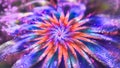 Blue and Orange High Quality Abstract fractal 3d space flower bloom 8 Royalty Free Stock Photo