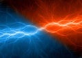 Blue and orange lightning Royalty Free Stock Photo