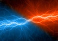 Blue and orange lightning Royalty Free Stock Photo