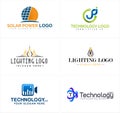 A set of technology logo design