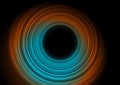 Blue orange minimal round lines abstract futuristic tech background