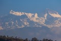 Blue and Orange Mountains in the Distance Royalty Free Stock Photo