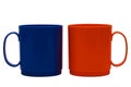 Blue and orange mug Royalty Free Stock Photo