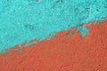 Blue and orange painted concrete wall texture Royalty Free Stock Photo