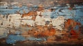 Old Colored Painting On Wood Background With Heavy Impasto Texture Royalty Free Stock Photo