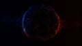 Blue Orange Particles Sphere Circle Intro Logo Motion Background