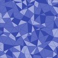Triangular pattern. Geometric background. Blue polygonal. Royalty Free Stock Photo