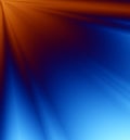 Blue & Orange Rays of Light Background