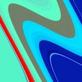 Blue ornge red green waves contrasts blurred lines, texture and background Royalty Free Stock Photo