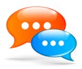 Blue and orange speech bubbles Royalty Free Stock Photo