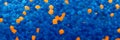 Blue and orange styrofoam with visible details Royalty Free Stock Photo