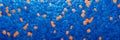 Blue and orange styrofoam with visible details Royalty Free Stock Photo