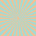 Blue orange sunburst starburst with ray of light. Template retro background Flat design. Royalty Free Stock Photo