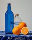 Blue orange tropical detox cocktail lemon drink sweet juice healthy refreshing summer cold