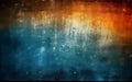 Blue, orange, and white light flare, grain, and noise effect on an aged film, Generative AI