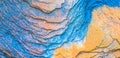 Sedimentary rocks - colourful rock layers formed through cementation and deposition - abstract graphic design backgrounds, Royalty Free Stock Photo