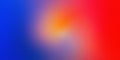 Blue orange yellow red pink wide background. Blurred pattern with noise effect. Grainy website banner desktop template digital