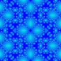 Blue oriental mystic symmetry design pattern