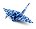 Blue Origami Paper Folded Bird