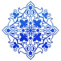 Blue ornate ornament