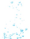 Blue oxygen bubbles, under water Royalty Free Stock Photo