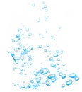Blue oxygen bubbles, under water Royalty Free Stock Photo