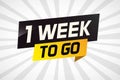 1 week to go word concept vector illustration Royalty Free Stock Photo