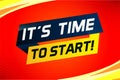 t\'s time to start word concept vector illustration Royalty Free Stock Photo