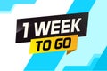 1 week to go word concept vector illustration Royalty Free Stock Photo