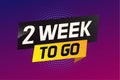 2 week to go word concept vector illustration Royalty Free Stock Photo